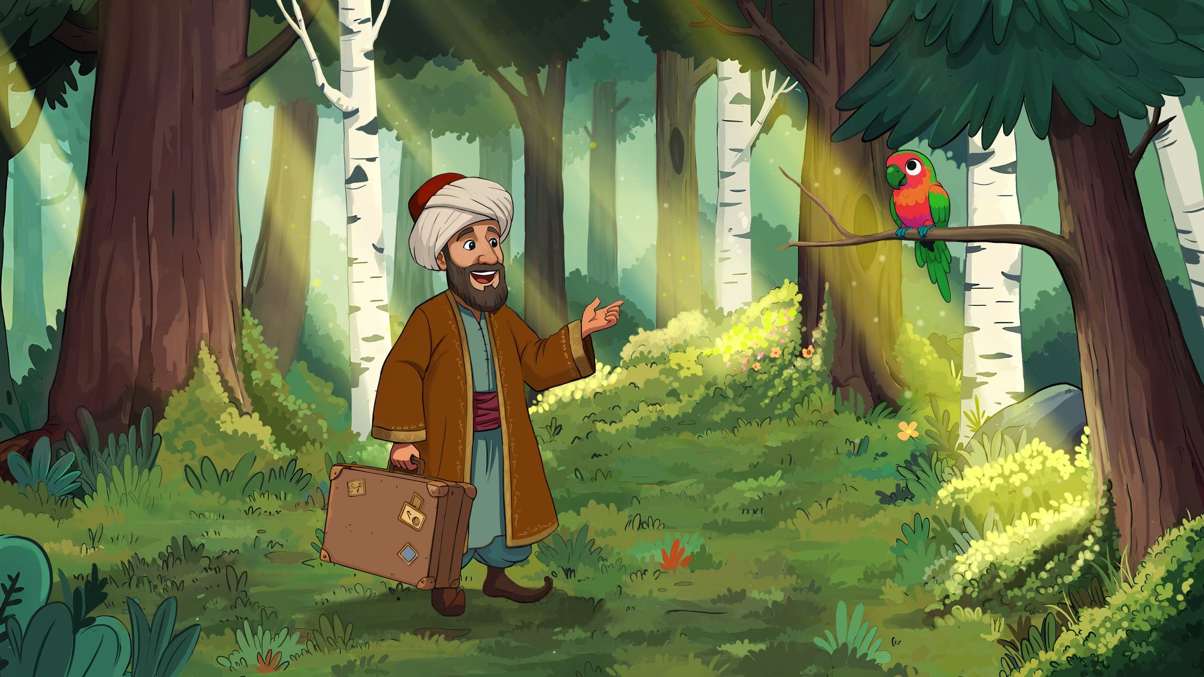 The Parrot and the Merchant — image 8
